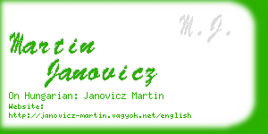 martin janovicz business card